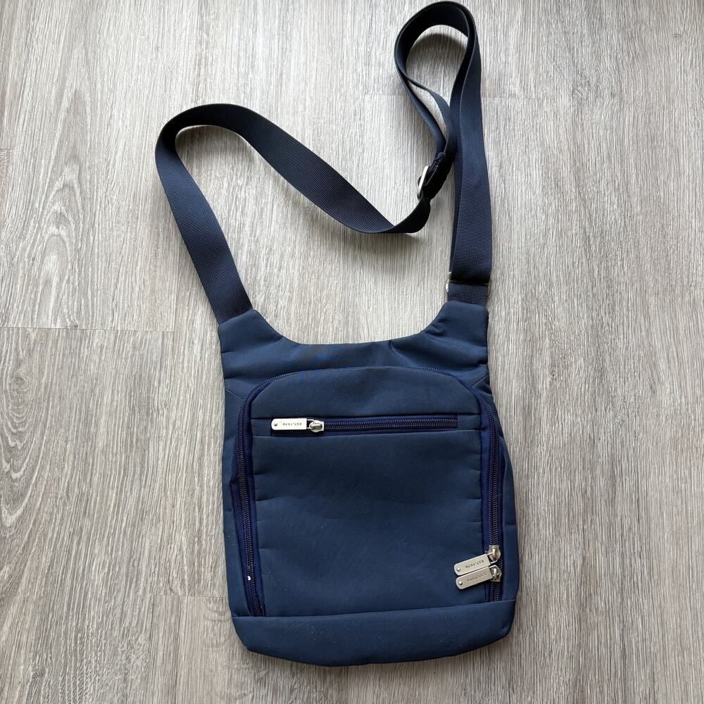 Travelon Unisex Anti-Theft Crossbody Bag Navy Blue Travel Organizer